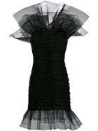 Alessandra Rich Tulle Design Dress - Black