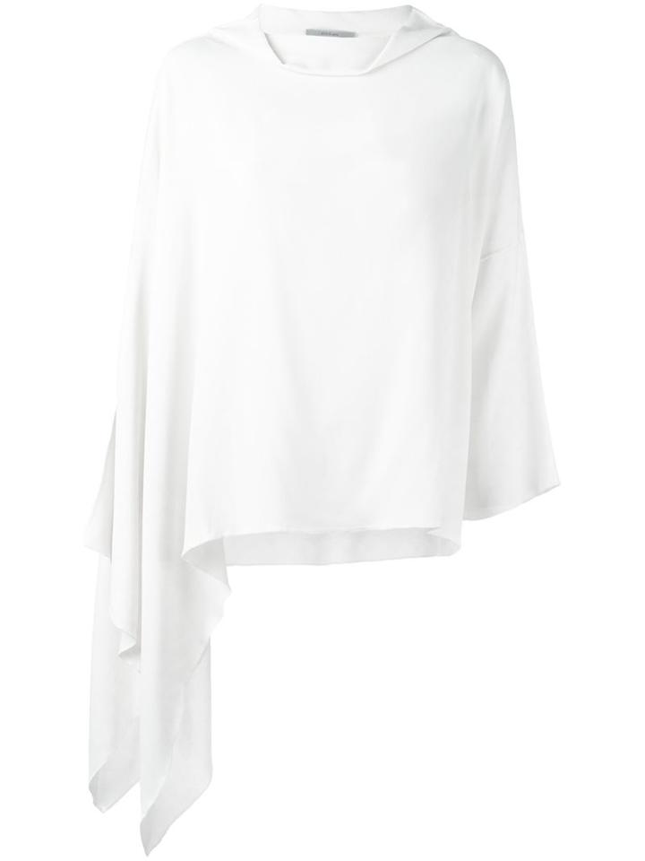 Dusan Draped Top, Women's, White, Viscose