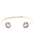 Rosa De La Cruz 'smile' 18kt Gold And Brown Diamond Bangle