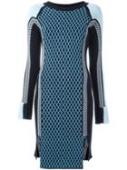 Versace Runway Knit Sport Dress - Blue