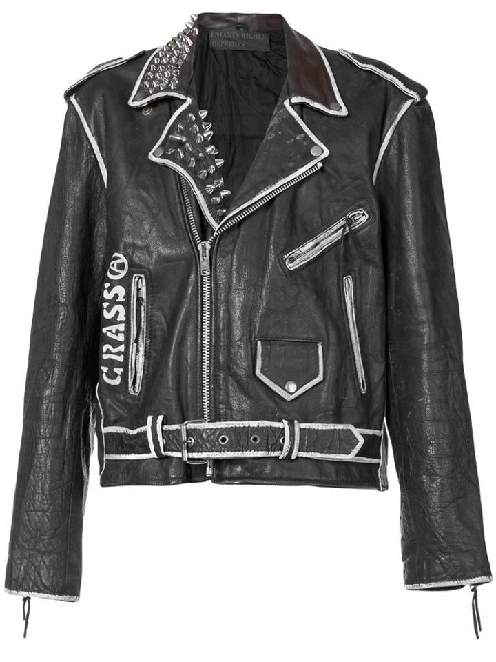 Enfants Riches Déprimés Subhumans Biker Jacket - Black