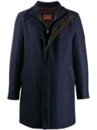 Doriani Cashmere Placket Coat - Blue
