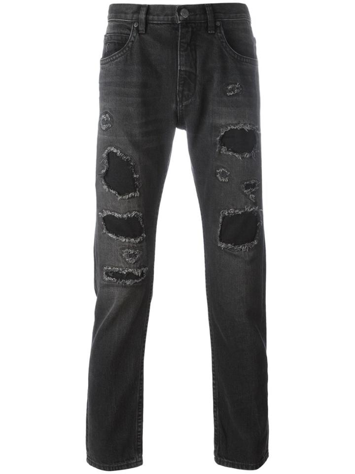 Helmut Lang Hemut Lang X Travis Scott Distressed Jeans - Grey