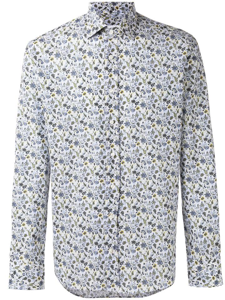 Etro - Floral Print Shirt - Men - Cotton - 41, White, Cotton