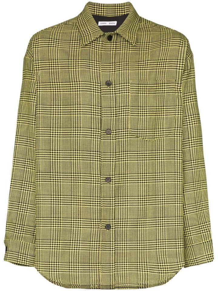 Cmmn Swdn Prince Of Wales Checked Shirt - Black