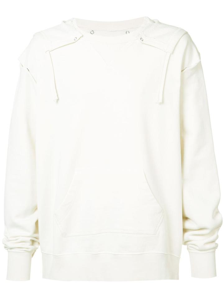 Maison Margiela Detachable Sleeve Sweatshirt - White