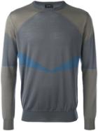 Jil Sander Geometric Detail Jumper, Men's, Size: 48, Grey, Virgin Wool