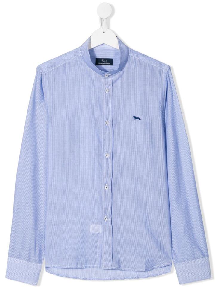 Harmont & Blaine Junior Teen Logo Fitted Shirt - Blue