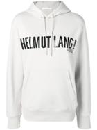 Helmut Lang Contrast Logo Hoodie - Grey