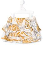Roberto Cavalli Kids Baroque Print Skirt, Girl's, Size: 8 Yrs, White