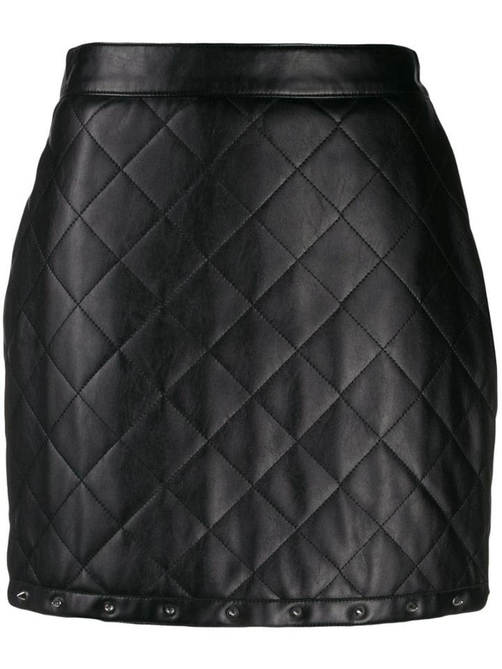 Boutique Moschino Leather Look Mini Skirt - Black