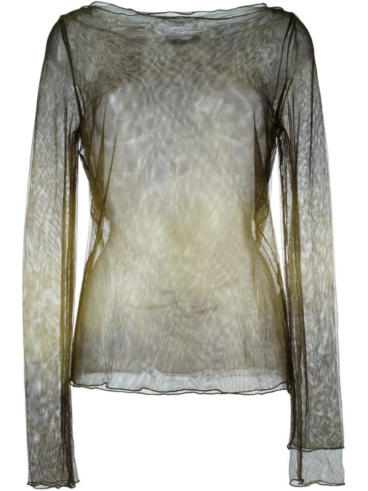 Romeo Gigli Vintage Sheer Tie-dye Top