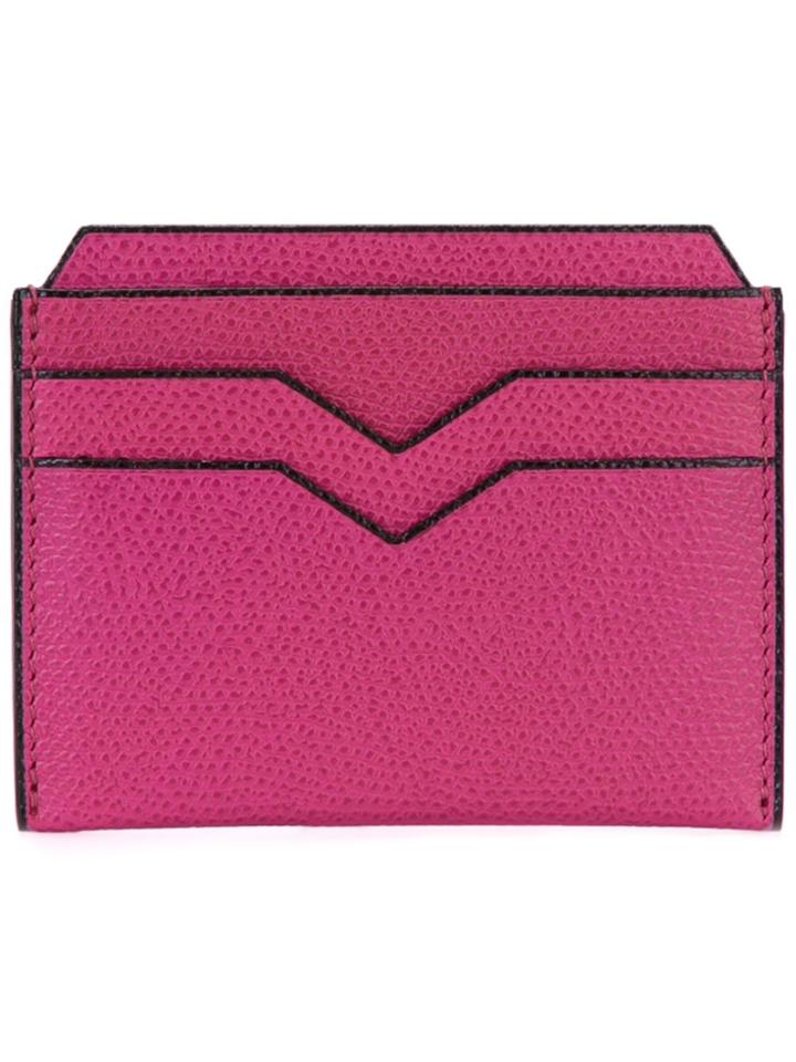 Valextra Flat Cardholder - Pink & Purple