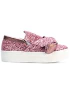 No21 Glitter Slip-on Sneakers - Pink & Purple