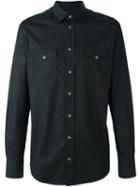Dolce & Gabbana Western Style Shirt, Men's, Size: 39, Black, Cotton