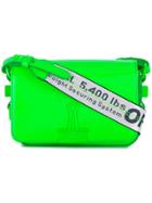 Off-white Mini Binder Clip Bag - Green