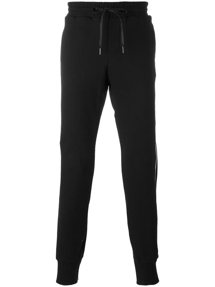 D.gnak Side Stripes Sweatpants, Men's, Size: 32, Black, Cotton