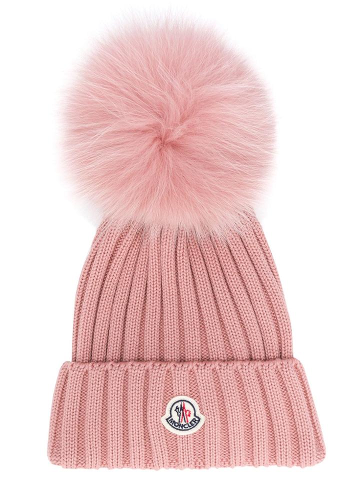 Moncler Pom Pom Beanie - Pink & Purple