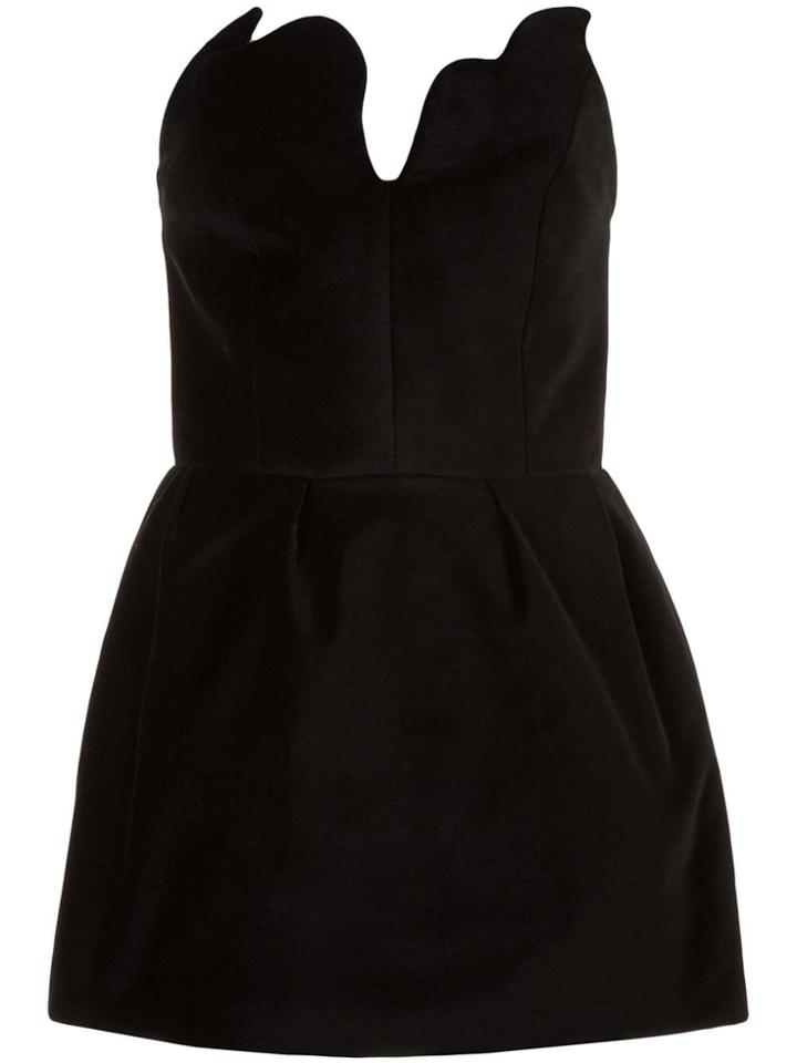 Rosie Assoulin Scalloped Bustier Top - Black