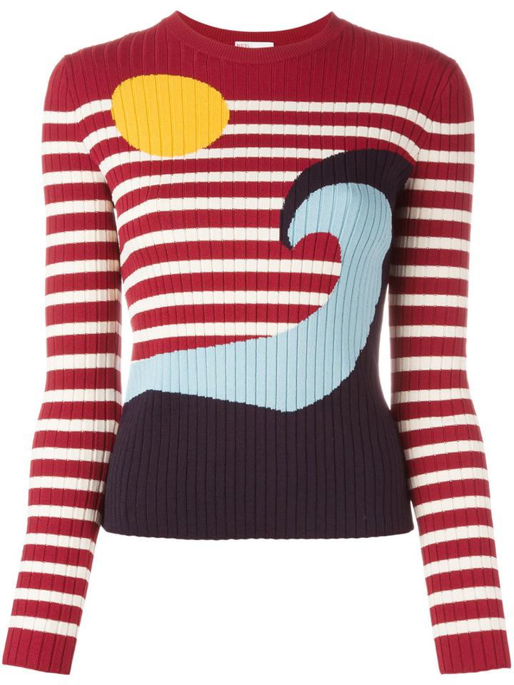 Red Valentino Striped Jumper, Women's, Size: Large, Polyamide/viscose