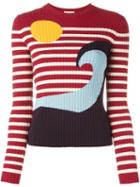 Red Valentino Striped Jumper, Women's, Size: Large, Polyamide/viscose