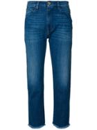 The Seafarer Frayed Cropped Jeans - Blue