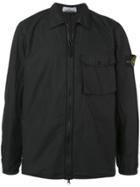 Stone Island Zipped Up Shirt - Black