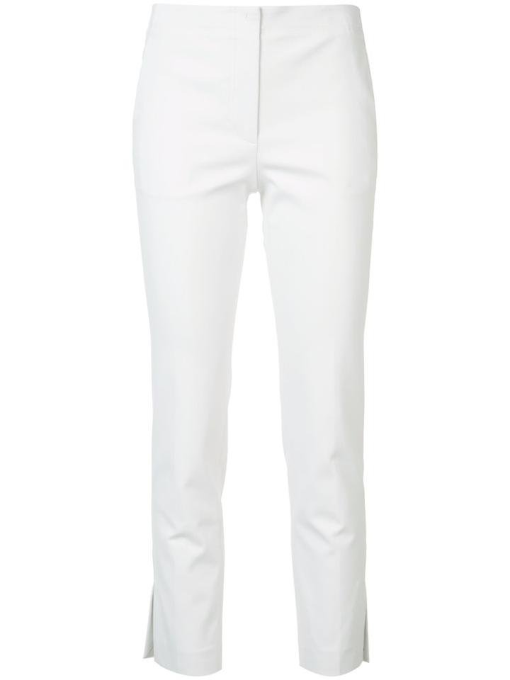 Helmut Lang Cropped Trousers, Women's, Size: 2, White, Cotton/spandex/elastane/acetate