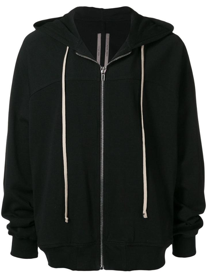 Rick Owens Slouchy Zipped Hoodie - 09 Black