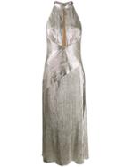 Galvan Peek-a-boo Dress - Silver