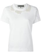 Comme Des Garçons Comme Des Garçons Pearled Trim T-shirt, Women's, Size: Small, White, Cotton