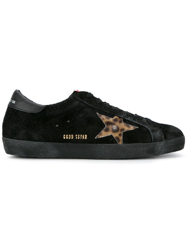 Golden Goose Deluxe Brand Black Leopard Superstar Sneakers