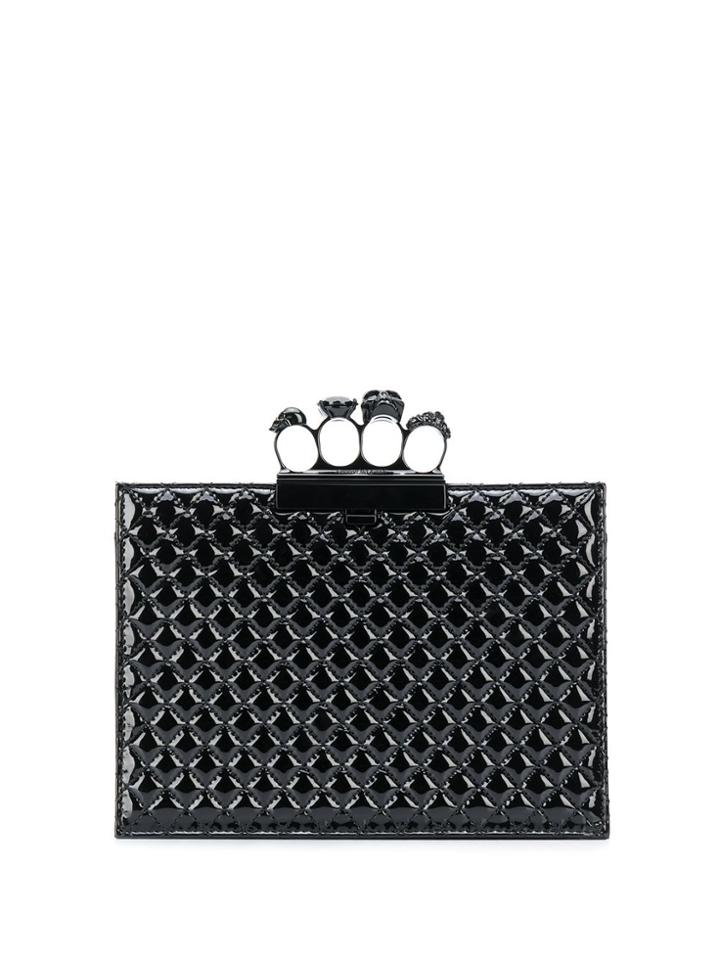 Alexander Mcqueen Quilted Clutch Bag - Black