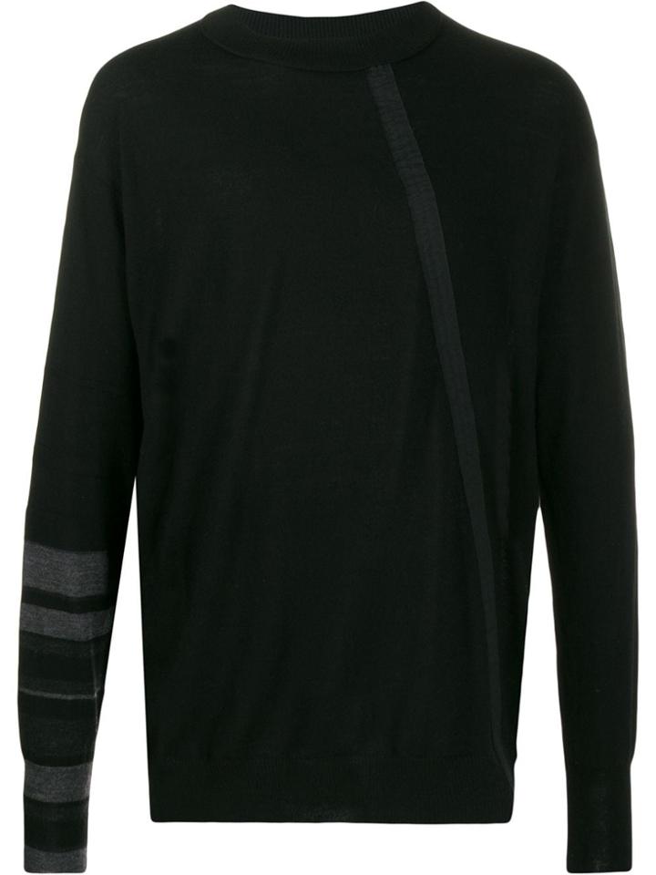 The Viridi-anne Knit Striped Jumper - Black