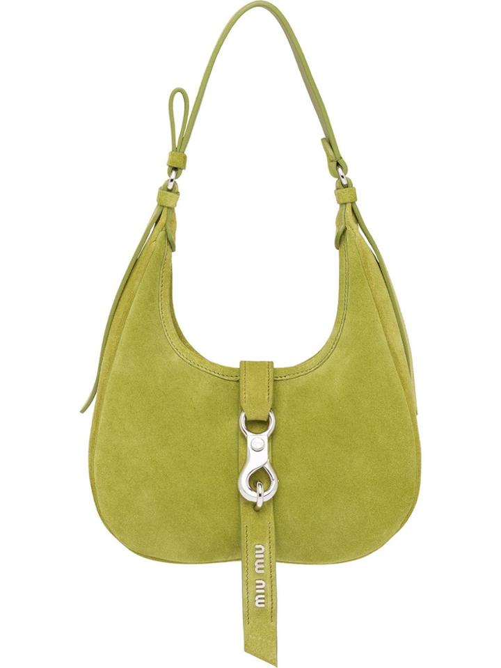 Miu Miu Suede Hobo Bag - Green