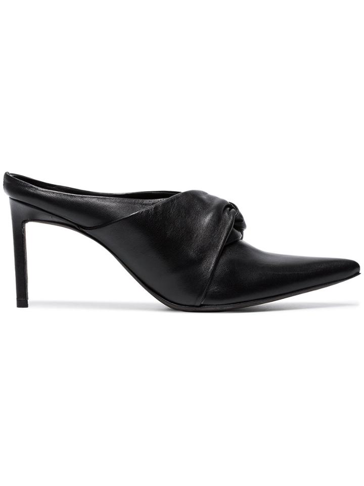 Haider Ackermann Black Knot 100 Leather Mules