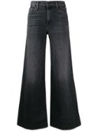 Mother High Rise Flared Leg Jeans - Black