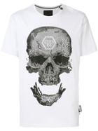 Philipp Plein Strass Skull T-shirt - White
