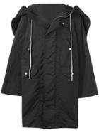 Rick Owens Oversized Parka Coat - Black