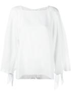 Chloé - Tie Cuff Blouse - Women - Silk - 38, White, Silk