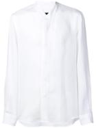 Giorgio Armani Collarless Button-up Shirt - White