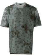 Lanvin Plant Pattern T-shirt, Men's, Size: Xl, Grey, Silk/cotton