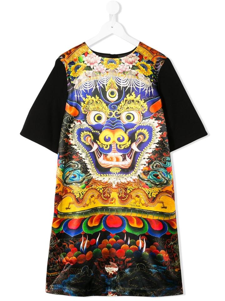 Roberto Cavalli Kids Teen Printed Dress - Black