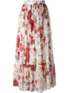 Dolce & Gabbana Pleated Floral Print Skirt