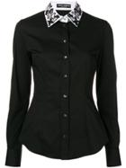 Dolce & Gabbana Embellished Collar Shirt - Black