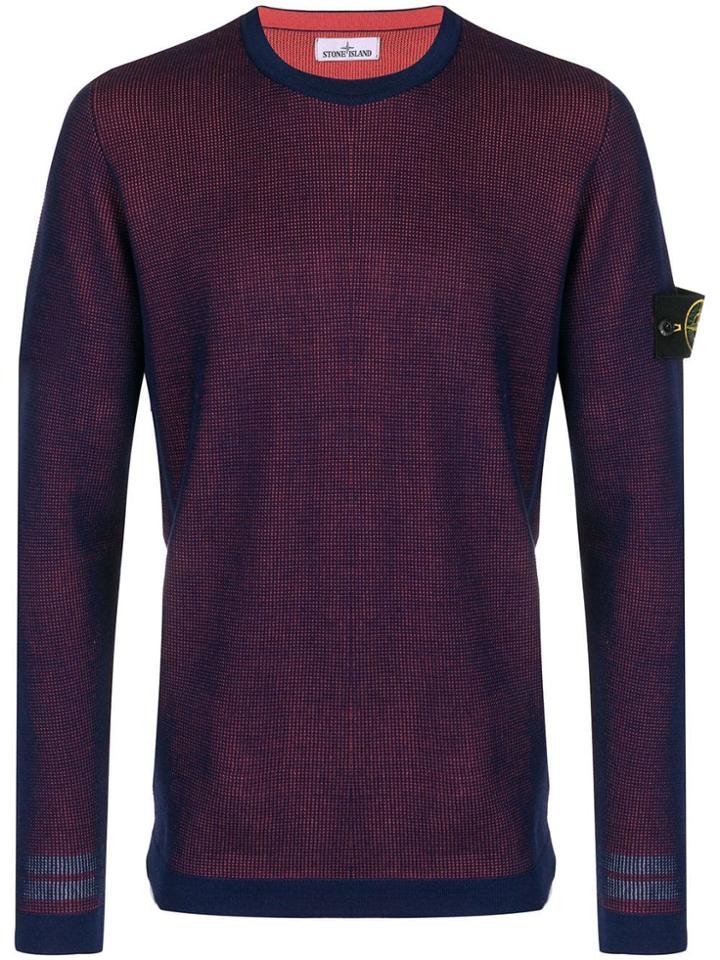 Stone Island Geometric Printed Sweater - Blue