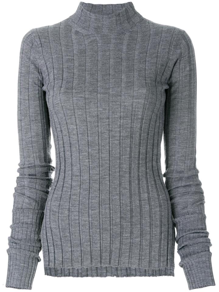Theory Ribbed Jumper - Grey