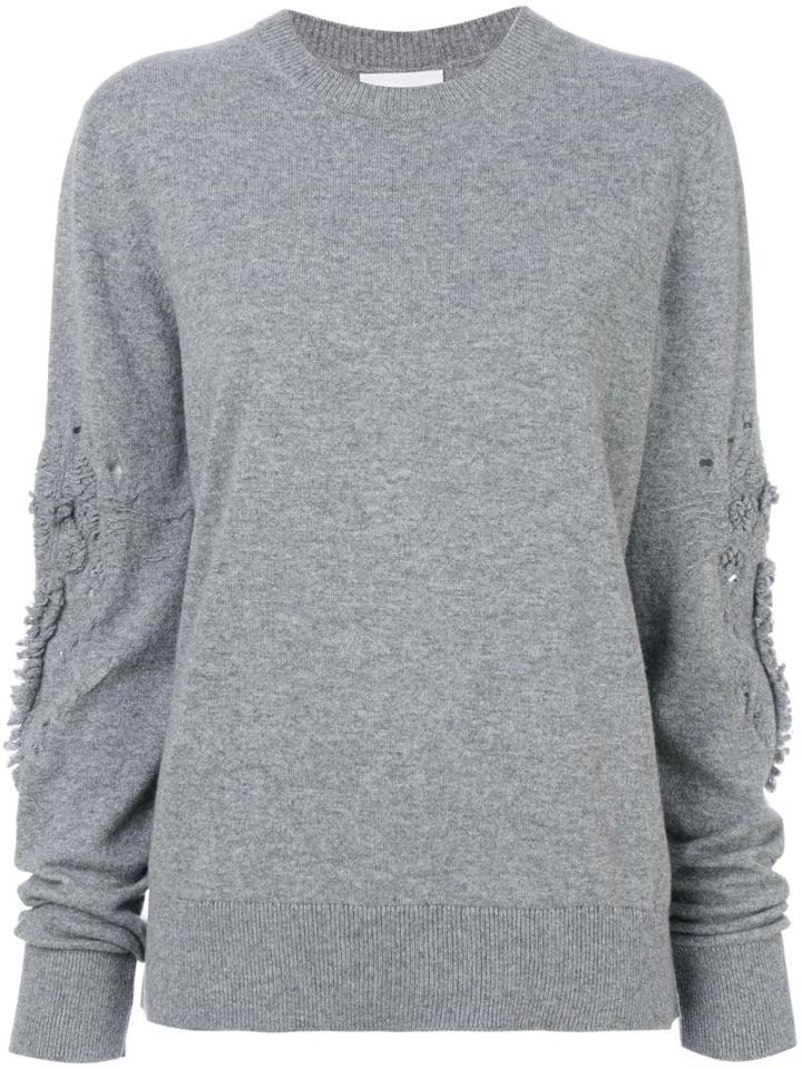 Barrie Romantic Timeless Cashmere Round Neck Pullover - Grey