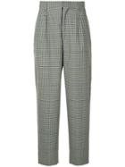 Monkey Time Checked Straight Trousers - Grey