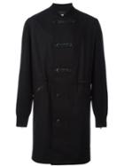 Y-3 Ribbed Neck Duffle Coat, Men's, Size: Small, Black, Polyamide/polyester/spandex/elastane/polyacrylic